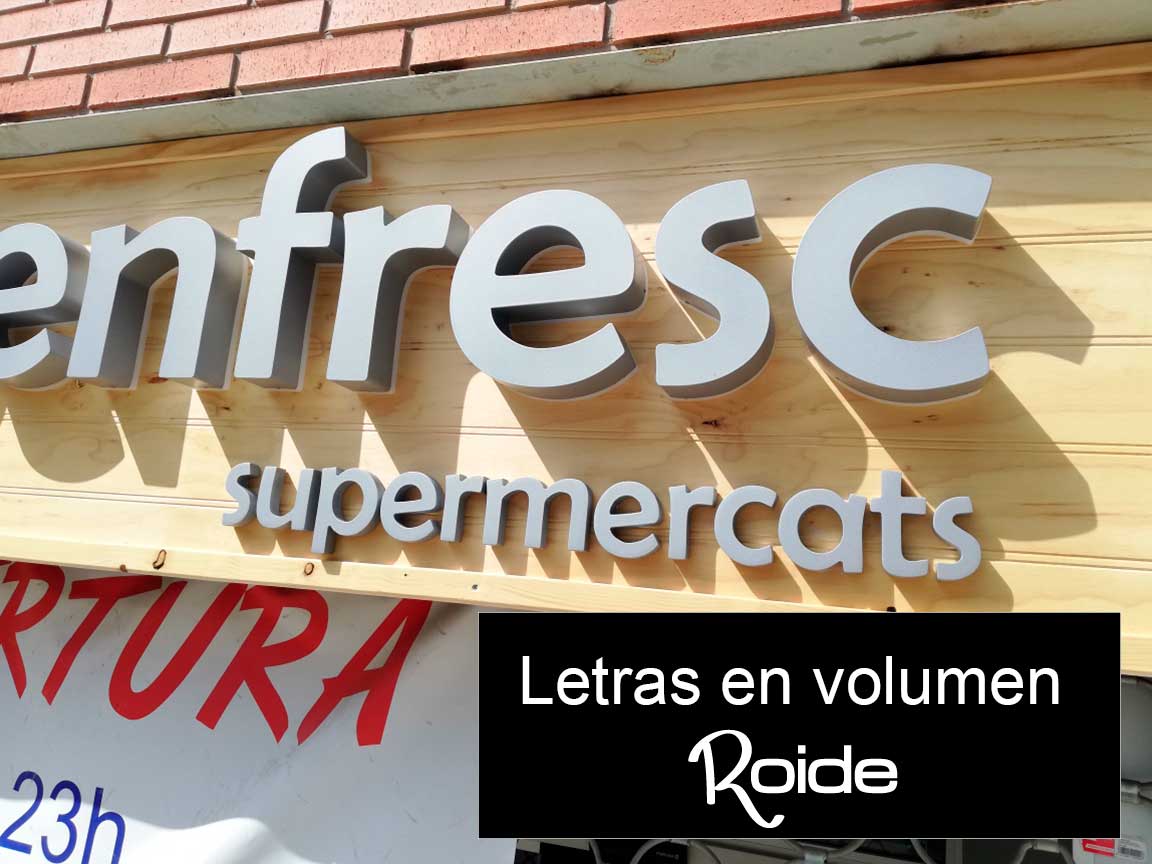 Letras en volumen para tiendas en Lleida