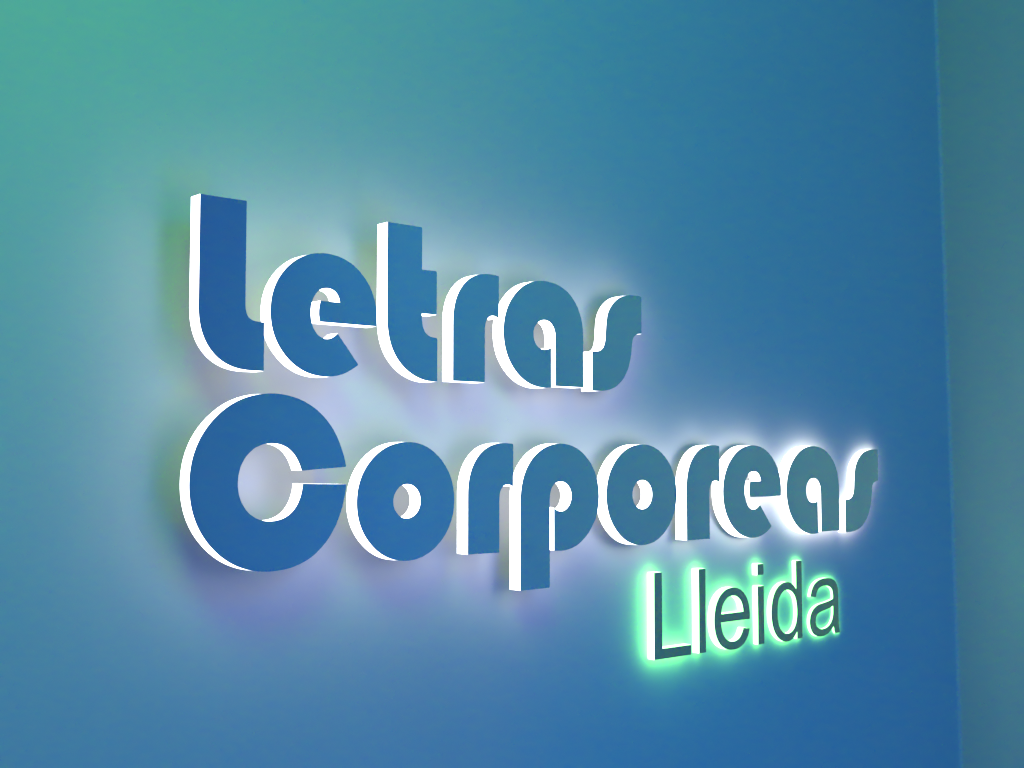 Letras corpóreas en Lleida.